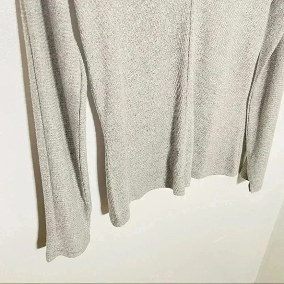 NWT Rag & Bone The Bias Rib Knit Long Sleeve V-neck Top In Light Grey - Picture 5 of 7